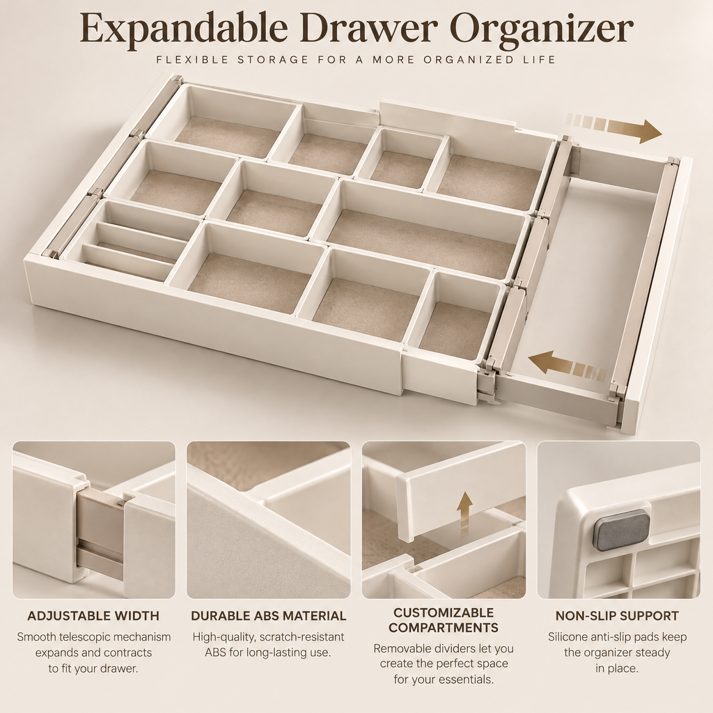 Melvariq™ Modular Drawer Organizer Set