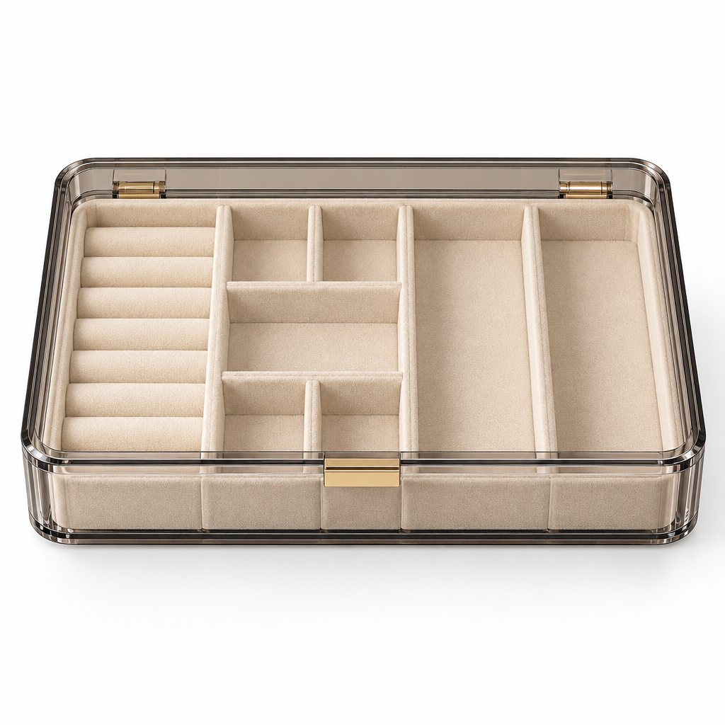 Melvariq™ Clear-Lid Jewelry Organizer Box
