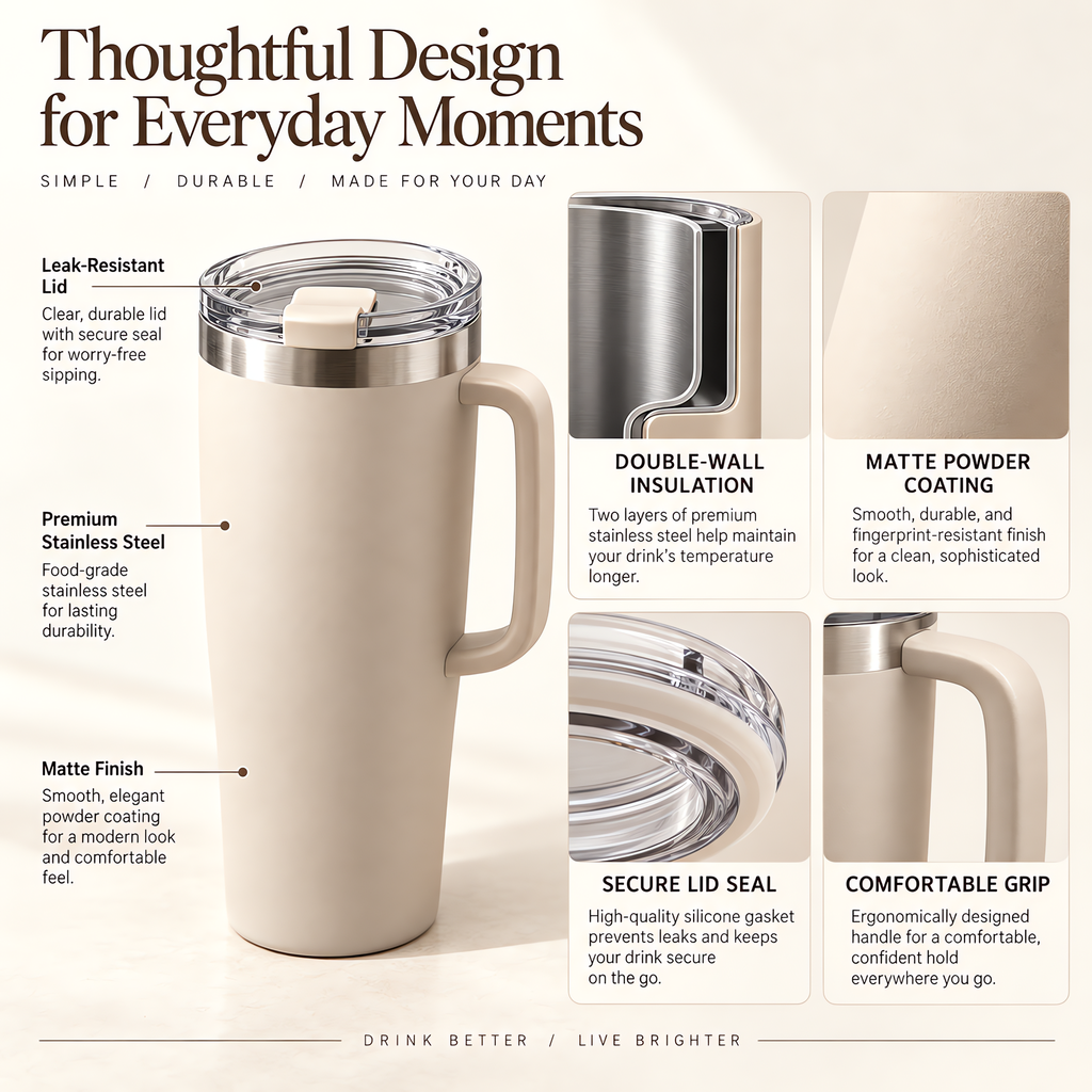 Melvariq™ Insulated Everyday Travel Tumbler