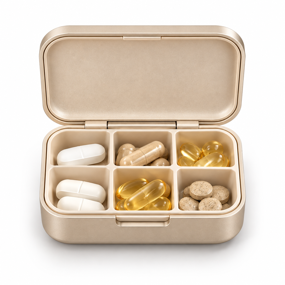 Melvariq™ Compact Travel Pill Organizer Case