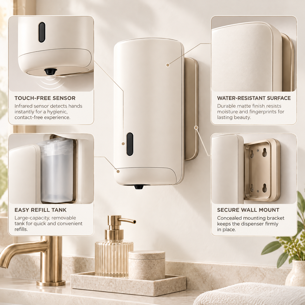 Melvariq™ Wall-Mounted Soap Dispenser