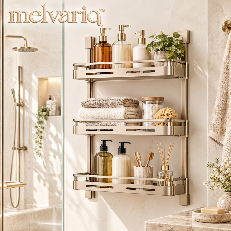 Melvariq™ 3-Tier Wall-Mounted Bathroom Shelf
