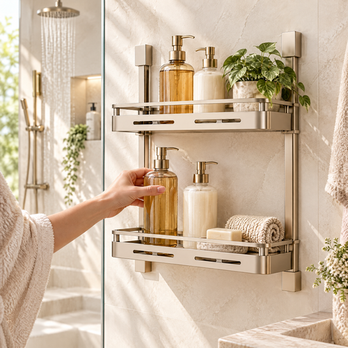 Melvariq™ 3-Tier Wall-Mounted Bathroom Shelf