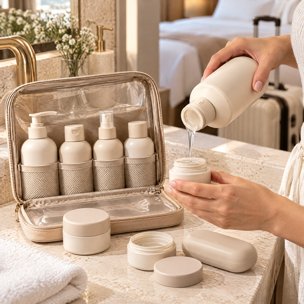 Melvariq™ Refillable Travel Toiletry Bottle Set